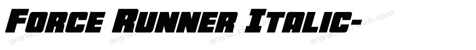 Force Runner Italic字体转换